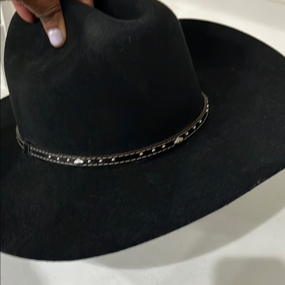 Justin By Milano Hat Co XX 58/7 1/4 Black 100% Wool Authentic Western Headwear - Picture 7 of 12